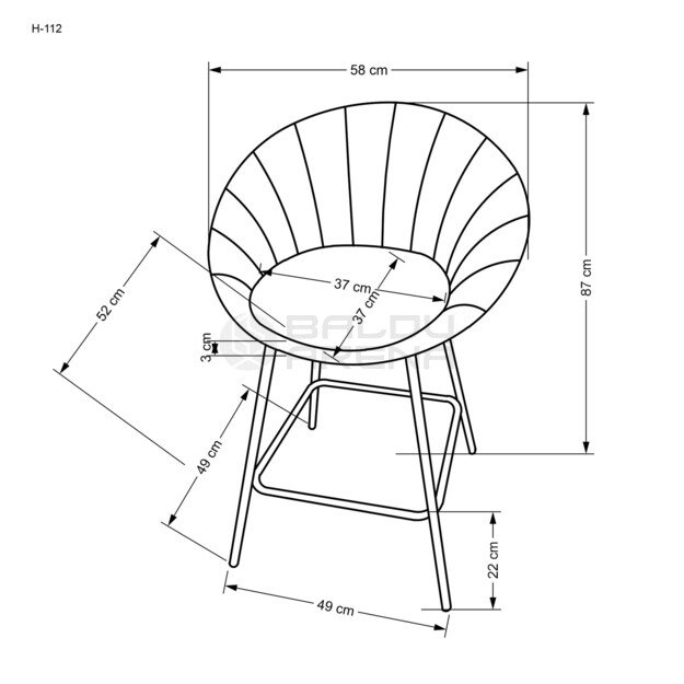 Baro kėdė H112
