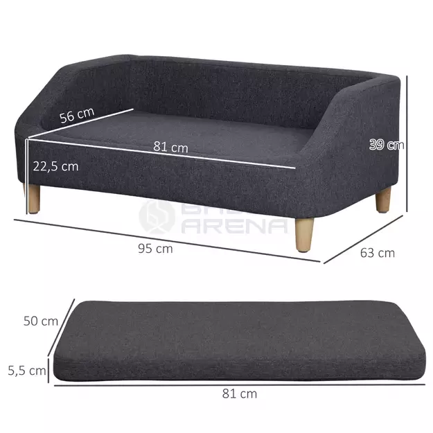 Sofa šunims 95 x 63 x 39 cm