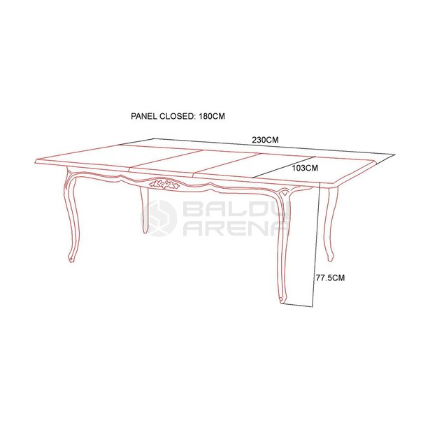 Valgomojo stalas Verona VE889 178-228cm