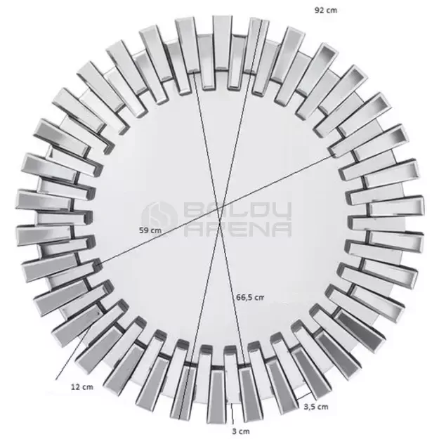 Veidrodis Sprocket Ø92cm