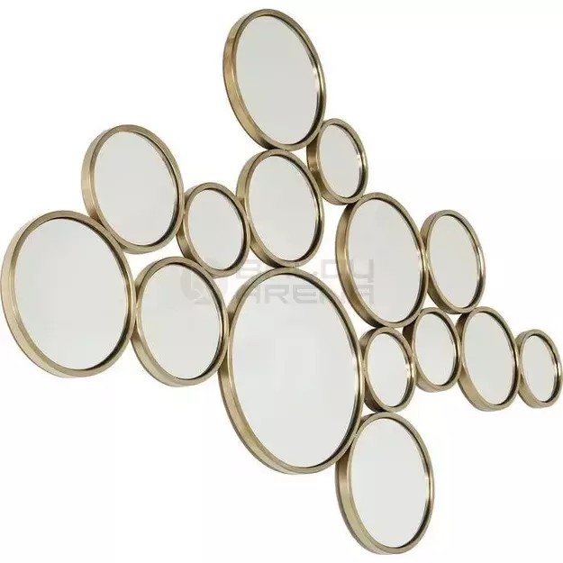 Veidrodis Bubbles Brass 93x138cm