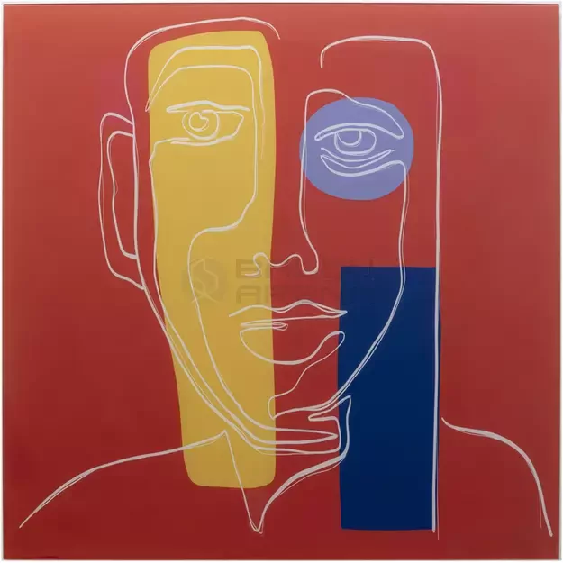 Stiklinis paveikslas Art Face Red 100x100cm