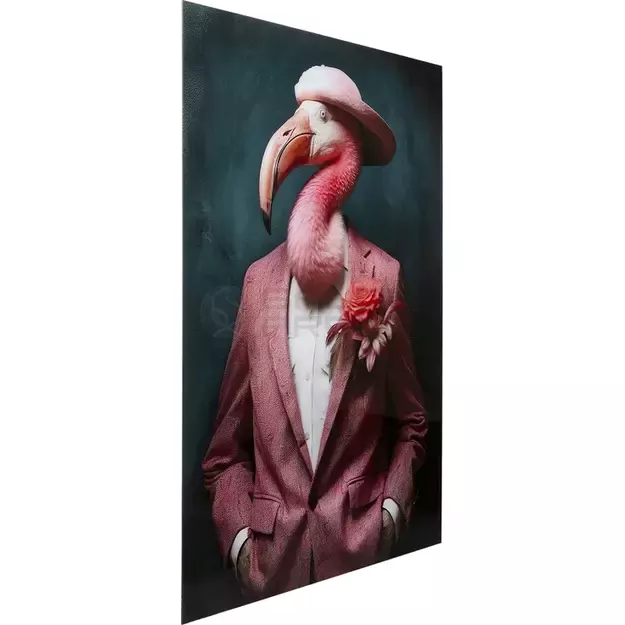 Stiklinis paveikslas Mister Flamingo 120x160cm