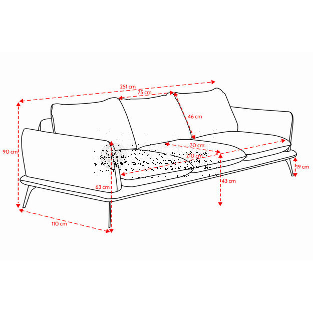 Sofa Bapor trivietė