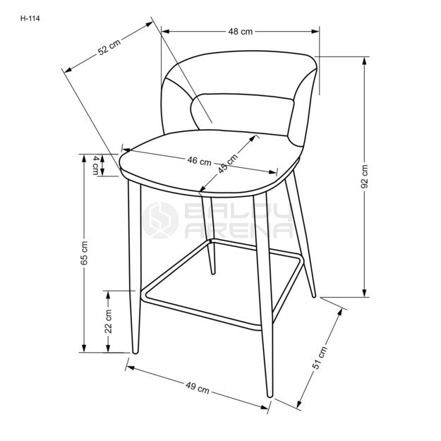 Baro kėdė H114