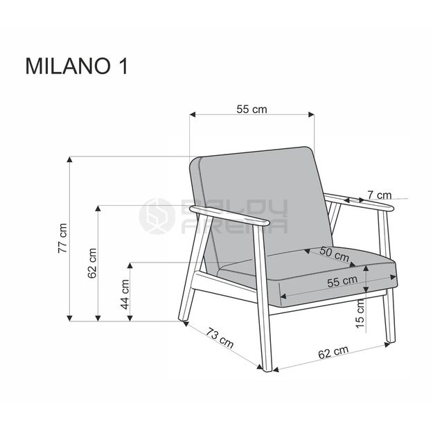 Fotelis MILANO 1S