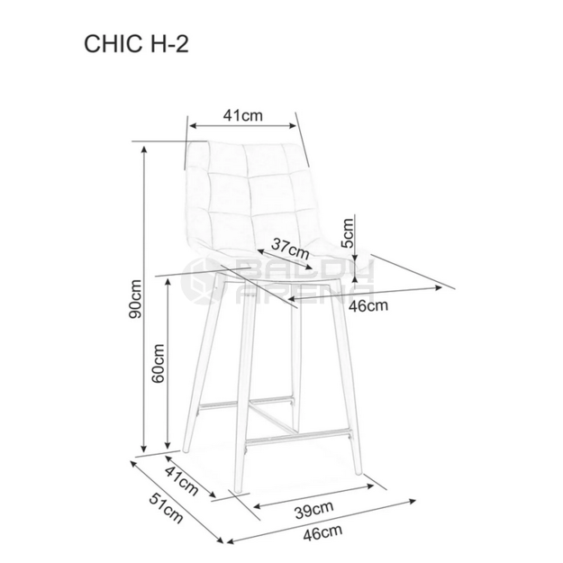 Baro kėdė Chic H-2 Velvet