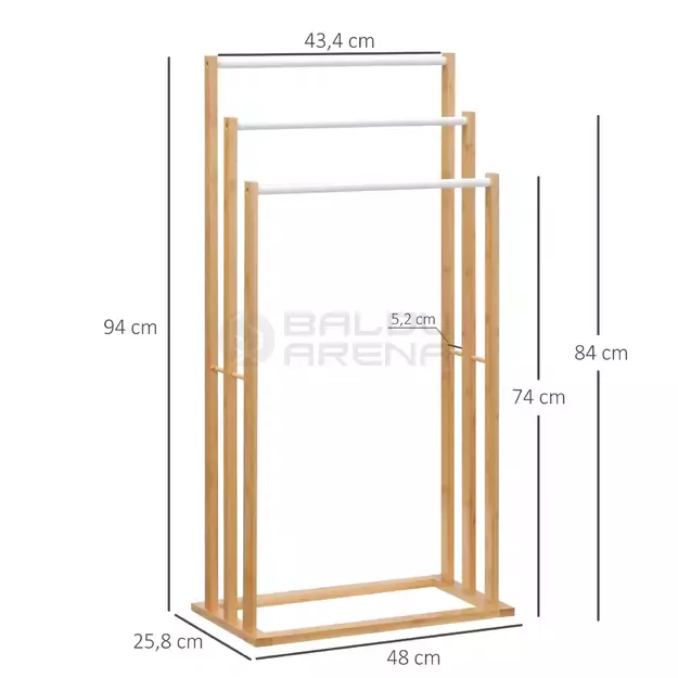 Laisvai pastatomas rankšluosčių laikiklis, 48×25.8x94cm