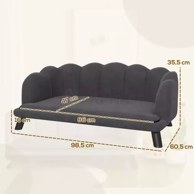 Sofa šunims 98,5×60,5×35,5cm