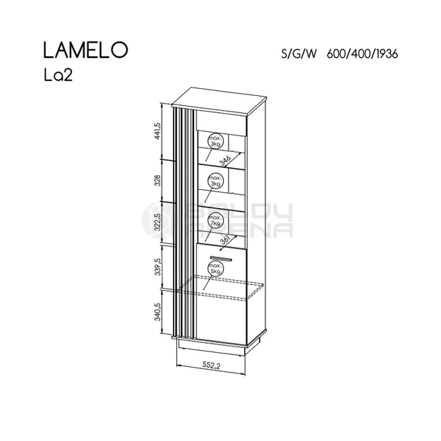 Vitrina Lamelo LA2