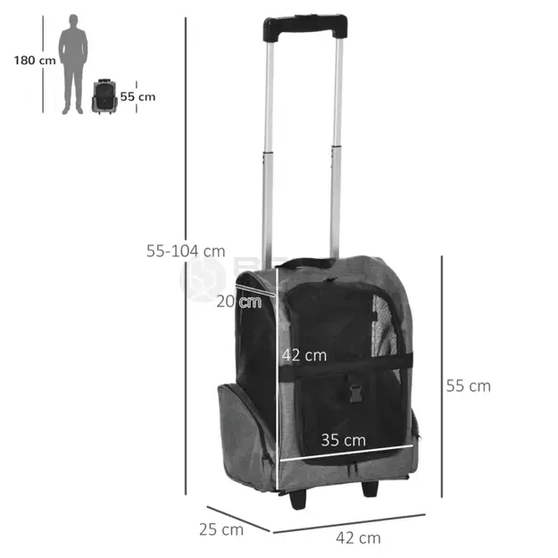 Transportavimo krepšys augintiniams „2-in-1”