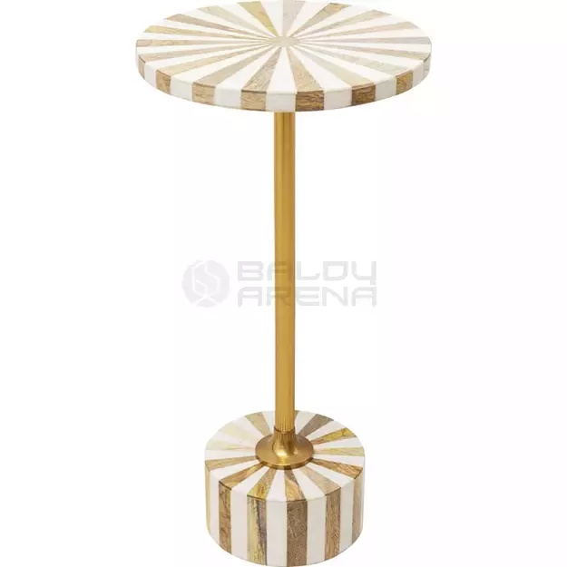 Šoninis staliukas Domero Cirque Gold White Ø25cm