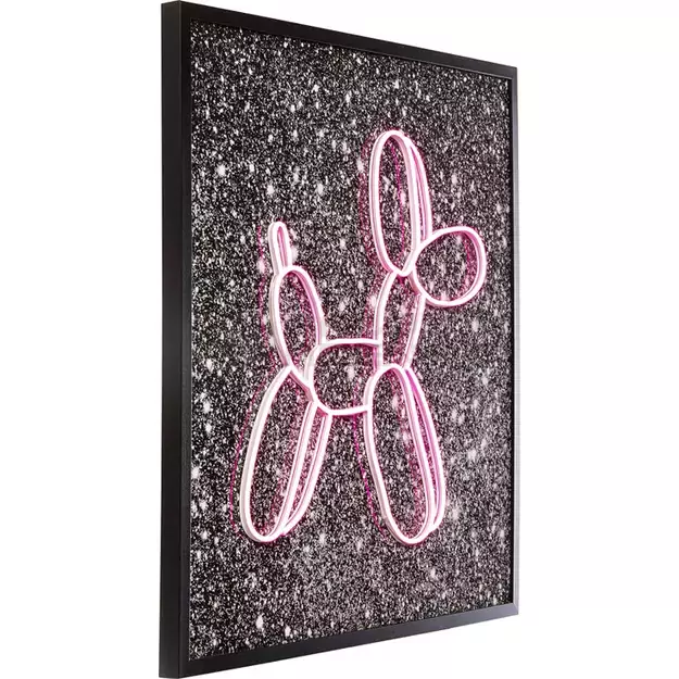 Stiklinis paveikslas Balloon Dog LED 80x80cm