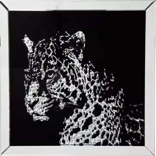 Paveikslas su rėmu Mirror Leopard 80x80cm