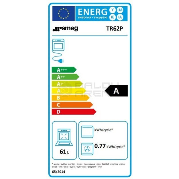 SMEG dujinė viryklė su 2 elektrinėmis orkaitėmis, TR62P