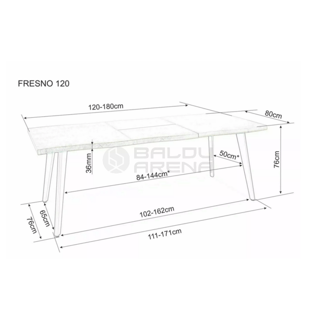 Stalas FRESNO 120