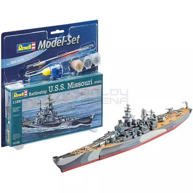 Model Set Battleship U.S.S. - PLASTIKINIS modeliavimo rinkinys