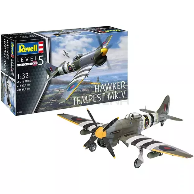 Hawker Tempest V - PLASTIKINIS modeliavimo rinkinys