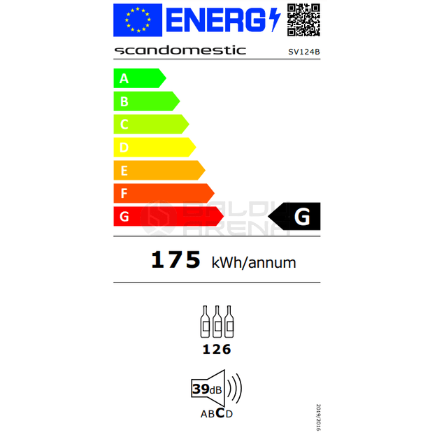 Vyno šaldytuvas Scandomestic SV 124 B 