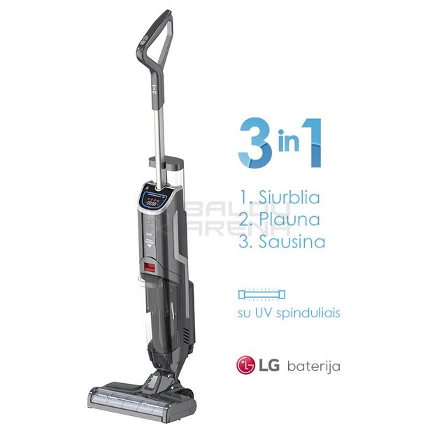 Įkraunamas plaunantis dulkių siurblys Zyle Cordless WetClean ZYWETCLEAN