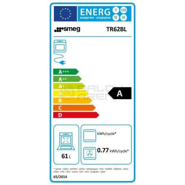 SMEG dujinė viryklė su 2 elektrinėmis orkaitėmis, TR62BL