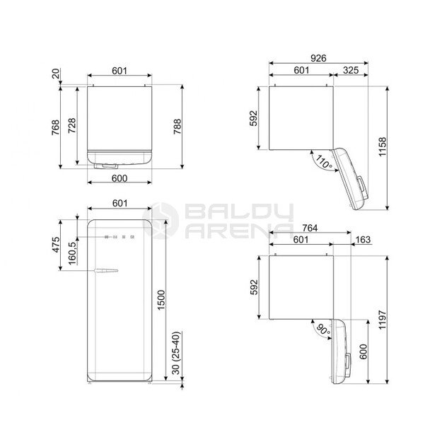 SMEG šaldytuvas FAB28RDLB5