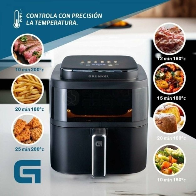 Oro gruzdintuvė Grunkel Light Fryer 1400 W 6 L Juoda