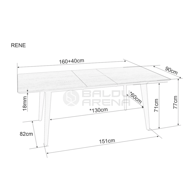 Stalas RENE 160