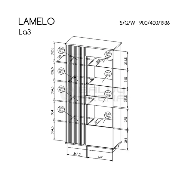 Vitrina Lamelo LA3