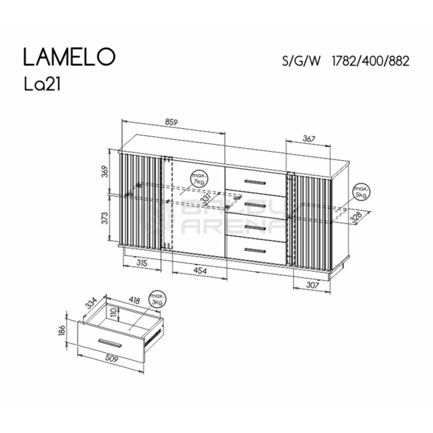 Komoda  Lamelo L21