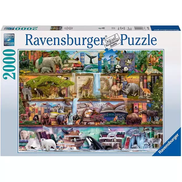 Puzzle 2000 Wild Kingdom Shelves - RAVENSBURGER dėlionė