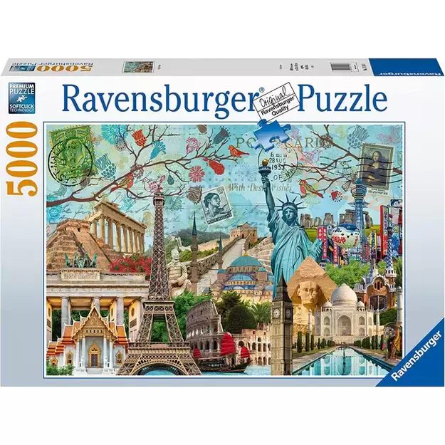 Ravensburger Puzzle Dėlionė: Didmiesčių koliažas