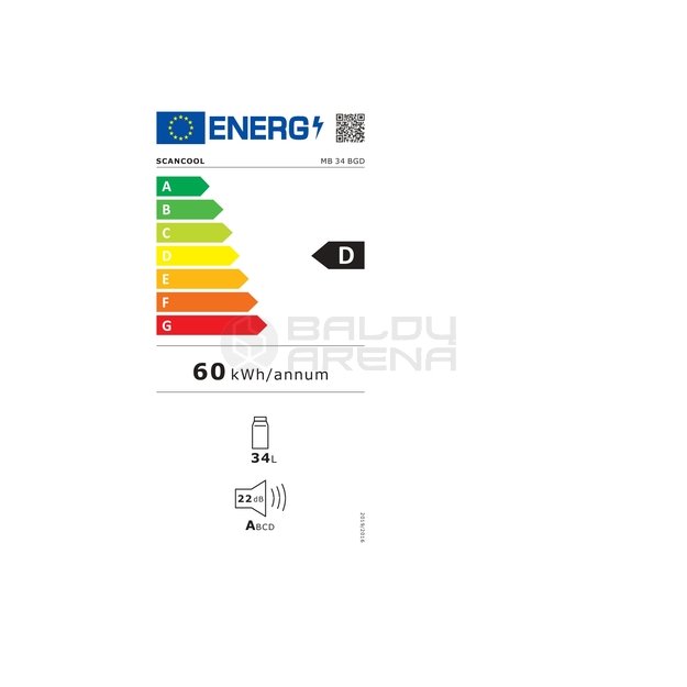 Šaldytuvas Scandomestic MB 34 BGD 