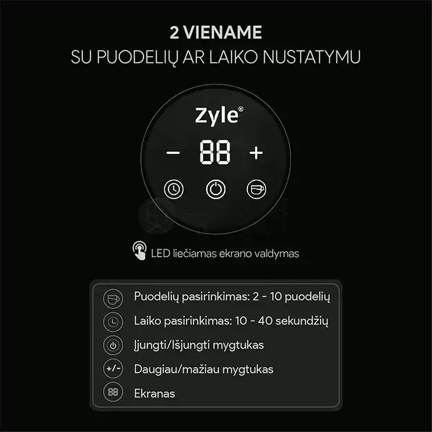 Kavamalė su girnomis Zyle ZY101CG, 160 W