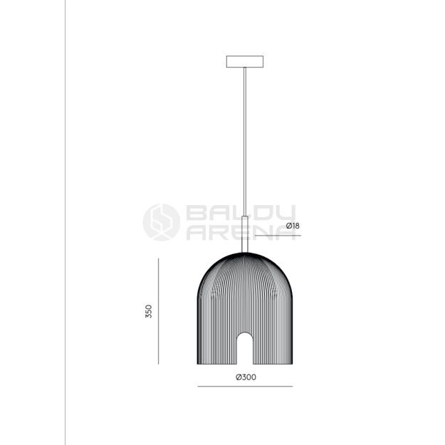 Pakabinamas šviestuvas PORTA L C1290-L