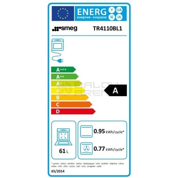 SMEG dujinė viryklė su 3 elektrinėmis orkaitėmis, TR4110BL1