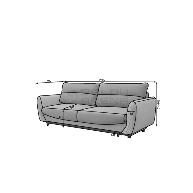 Komplektas sofa+fotelis Silva