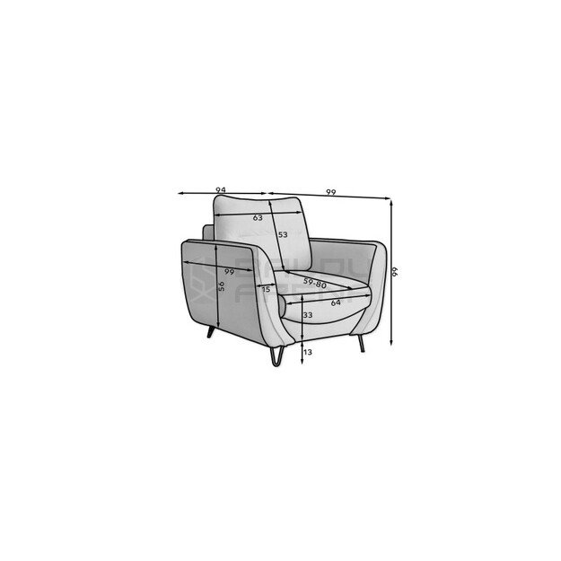 Komplektas sofa+fotelis Silva