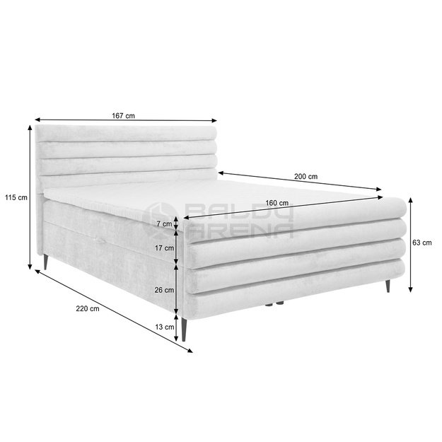 Lova su čiužiniu ir antčiužiniu Banoel 6