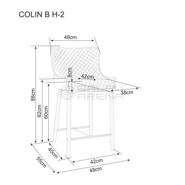 Baro kėdė COLIN B H-2 VELVET