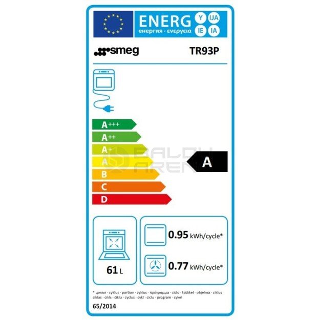 SMEG dujinė viryklė su 3 elektrinėmis orkaitėmis TR93P