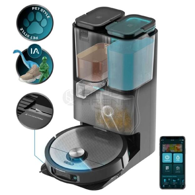 Robotas dulkių siurblys ir šluostė Cecotec Conga 20090 ProAI InfinitySoap Cut&Spa 5200 mAh