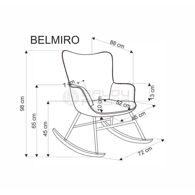 Supamas krėslas BELMIRO 