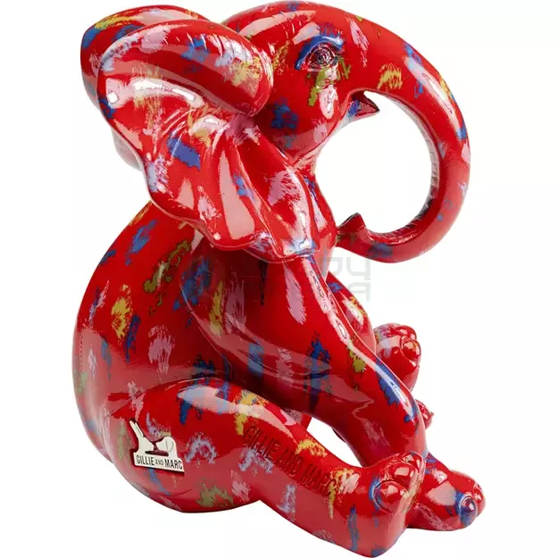 Dekoratyvinė statulėlė Elephant Dots Red 18cm