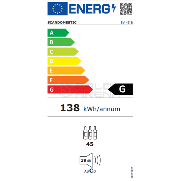 Vyno šaldytuvas Scandomestic SV 45 B 