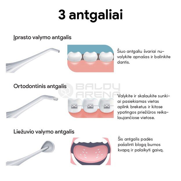 Burnos irigatorius OSOM Oral Care Silver OSOMORALWF128SILV