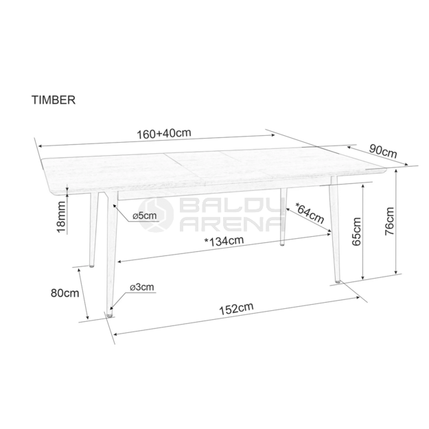 Stalas TIMBER