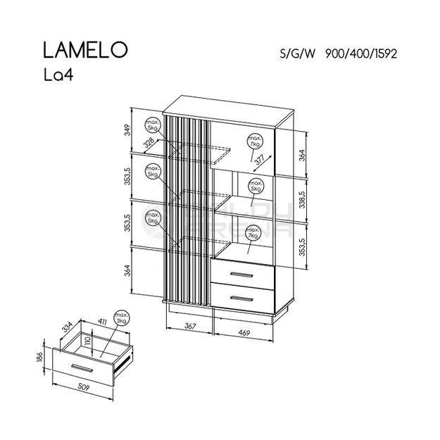 Vitrina Lamelo LA4