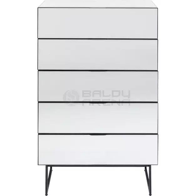 Komoda Soran 5 Drawers Black 65x114cm