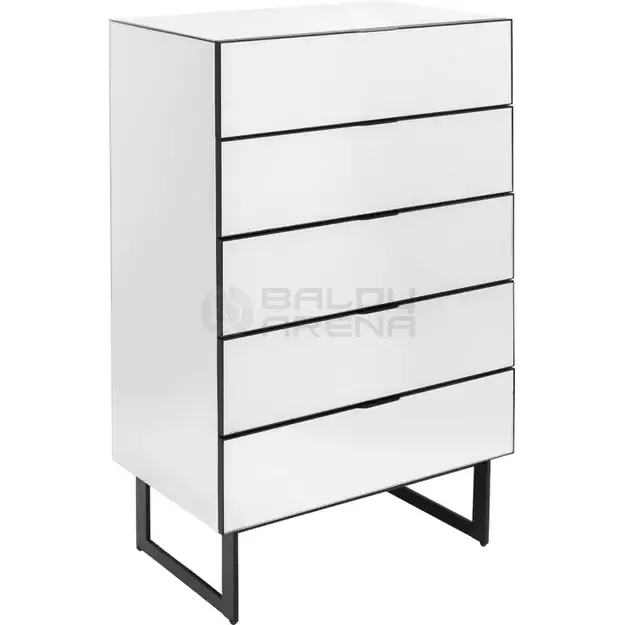 Komoda Soran 5 Drawers Black 65x114cm